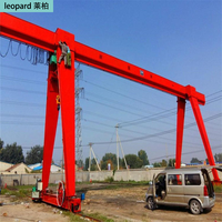 Grue portique électrique à treillis LEOPARD avec télécommande sans fil, capacité 1 tonne, grue mobile extérieure dotée d'un moteur et d'une boîte de vitesses de pointe