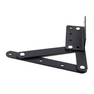 Folding Sofa Hardware Iron Hinge 2 Mm Black Surface Mount Durable Furniture Joint - Product Image 3
