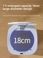 Poubelle intelligente en plastique ELPHECO, commande tactile, couvercle à fermeture automatique, design luxueux, utilisation multi-espaces intérieur/extérieur