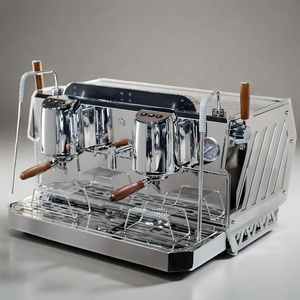 Machine à café expresso semi-automatique professionnelle 4200W, 2 groupes, avec système de pré-infusion, en stock, pour capsules, échantillons, café turc et café français - Product Image 1