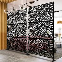 Cloison de séparation de pièce en acier inoxydable commercial - Écran métallique décoratif pour bureau, hôtel, restaurant, hall