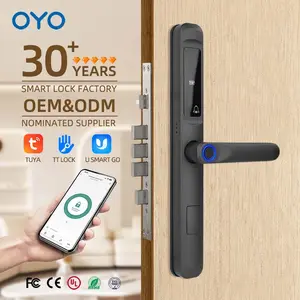 Oyo hiện đại thông minh khóa bên ngoài không dây ngón tay màn hình cảm ứng chốt cửa sinh trắc học vân tay khóa cửa sắt cho văn phòng nhà