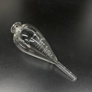 Tubo de vidro para centrífuga de vidro, tubo de vidro para teste de partículas magnéticas transparente em forma de pêra, <span class=keywords><strong>100ml</strong></span> para uso em laboratório - Product Image 2