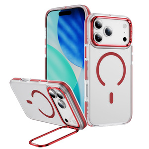 <span class=keywords><strong>Coque</strong></span> de téléphone magnétique <span class=keywords><strong>transparente</strong></span> bicolore à <span class=keywords><strong>motif</strong></span> nuage <span class=keywords><strong>avec</strong></span> béquille intégrée pour appareil photo, antichoc pour <span class=keywords><strong>iPhone</strong></span> 17 Pro Max - Product Image 3
