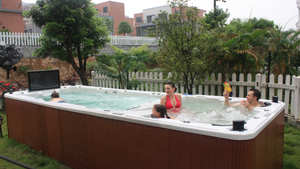 Vente en gros Baignoire de luxe libre Massage Piscine extérieure intelligente Piscine sans fin Bain à remous Combo Hydropool Aqua Sport Swim <span class=keywords><strong>Spa</strong></span> - Product Image 5