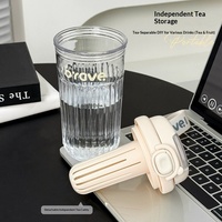 Nouvelles bouteilles d'eau en plastique portables avec paille intégrée, tasse à café et à eau de 550 ml avec filtre