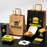 Caja de Papel para Empacar Comida para Llevar con Logotipo Personalizado, Apta para Alimentos, para Restaurante, para Hot Dogs, Pollo Frito, Hamburguesas