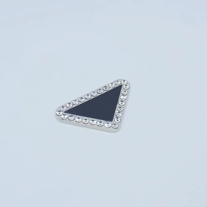三角形DIY水钻设计师水晶字母配件豪华手机壳吊饰金属装饰 - Product Image 3