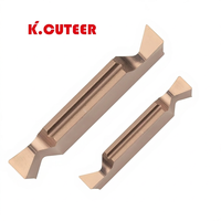 KEENCUTEER Coupe- rainures queue d'aronde, revêtement PVD Nitrure de Titane, 30 plaquettes en carbure rainurées, Outils de tournage CNC MGGN