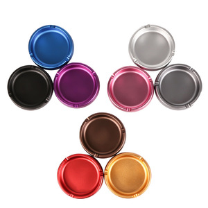 Custom Logo Round Classic Metal Aluminum Alloy <strong>Ashtray</strong> Thickened Three Hole Home Living Room Bedroom Cigarettes Cigar <strong>Ashtray</strong> - Product Image 3