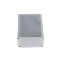 Boîtier de contrôle en aluminium extrudé 80x45x120mm avec dissipateur thermique à ailettes pour alimentation à découpage, électronique PCB, anodisé