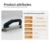 Outil de rainurage bidirectionnel en métal et plastique Mengna AZ-4, poignée en alliage d'aluminium, roues de guidage pour l'installation de revêtements de sol en PVC bidirectionnel