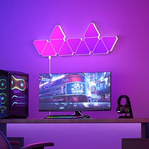 LED Triangular Quantum Lamp RGB <b>Wall</b> Lamp Smart Pickup Rhythm Background <b>Light</b> for Bedroom Bedside Night <b>Light</b> Office Decoration - Product Image 3