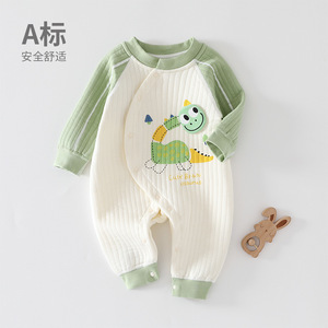 Combinaison thermique pour bébé en coton matelassé à manches longues 6-12 mois Unisexe Vêtements d'automne et d'hiver Classe A Sécurité Confort - Product Image 1