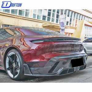 Diffuseur de pare-chocs arrière en fibre de carbone sec de style MSY pour Porsche Taycan Turbo Bodykit - Product Image 3