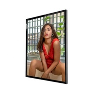 Bingkai Poster Aluminium kotak lampu LED magnetik iklan ADE
