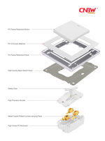 CNBW 86 Taille Prise Universelle avec Bouton 13A Power Multi 3 Pin Socket Avec TYPE-C + USB 5V 2.1A POWER USB