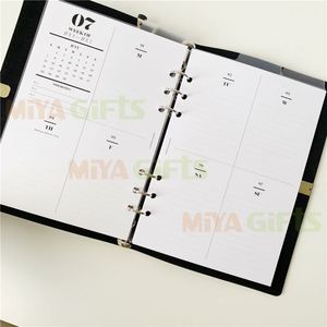 Insert de planificateur vertical personnalisé pour agenda professionnel, blanc, avec mise en page hebdomadaire catégorisée du dimanche au samedi - Product Image 2