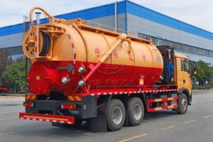 3 Axle 10 Wheels Sinotruk Septic Truck 22000L, Aux Engine Water Ring <b>Vacuum</b> <b>Pump</b> High Pressure Jet For Sludge & Sewer Cleaning - Product Image 4