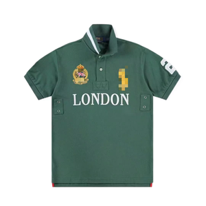 Camisa de Manga Corta para Hombre, 100% Algodón, Estilo Urbano de Verano, Cuello con Solapa, Diseño con Letras Bordadas, Casual, Transpirable, Talla Grande - Product Image 4