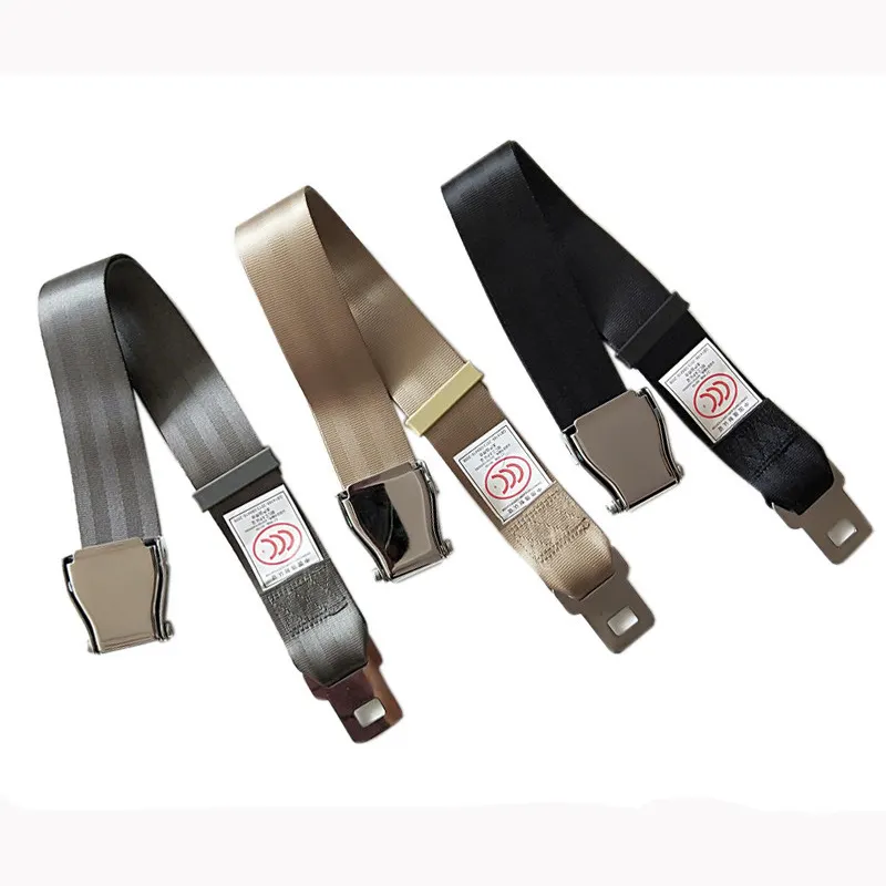 Manufacturer customized 2 point static bus buckle seat belt airline seat belt extender