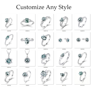 Perhiasan Perak Sterling 925 Batu Permata Alami Cincin Batu Moss Agate Setting Geometris Potongan Oval untuk Pemakaian Sehari-hari Cincin Ibu - Product Image 6