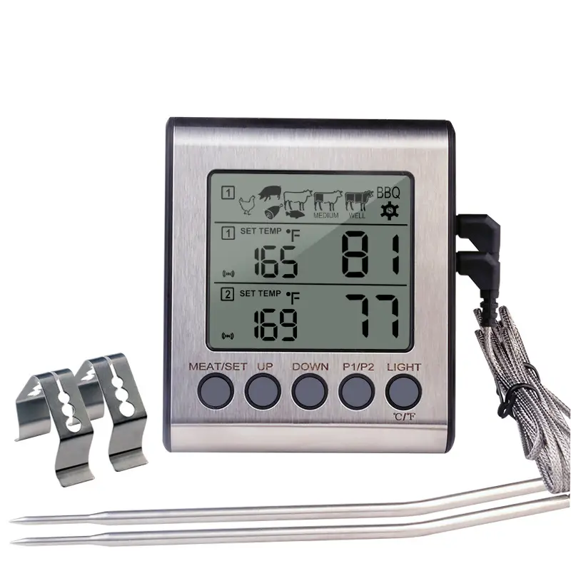 Dual-probe Factory Hot Selling Digital BBQ Meat KitchenCooking Thermometer For Beef Turkey Xiuda