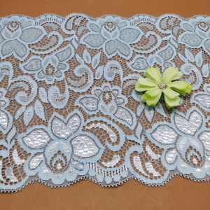 <span class=keywords><strong>Prix</strong></span> compétitif 18cm <span class=keywords><strong>Chantilly</strong></span> Tricoté Élastique Nylon Spandex Dentelle pour Robe de Mariée - Product Image 1