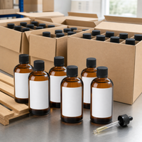 Diffuseur d'huiles essentielles 100 ml à la note de lys et de papyrus, avec notes marines et océaniques, dans un flacon en verre ambré