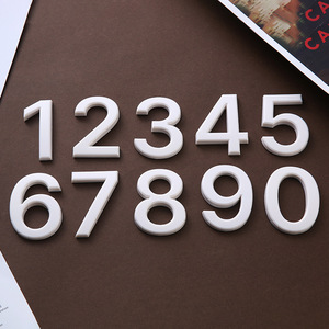 Numéro de porte 3D auto-adhésif personnalisé 0-9 Plaque de numéro de <span class=keywords><strong>maison</strong></span> Plaque de porte Numéro de porte de l'hôtel Boîte aux lettres Adresse Chiffres <span class=keywords><strong>Autocollant</strong></span> Signalétique - Product Image 2