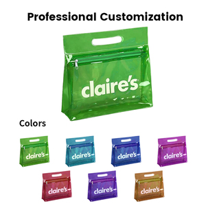 Túi đựng đồ trang điểm có khóa kéo chống thấm, in logo tùy chỉnh, chuyên nghiệp, túi đựng đồ vệ sinh cá nhân, túi mỹ phẩm trong suốt PVC cá nhân hóa dành cho nữ - Product Image 4