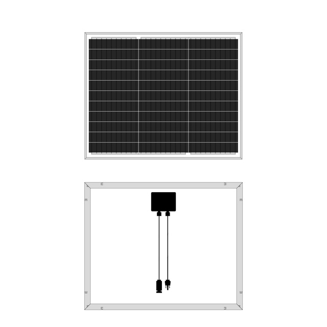 Higosolar/APEX 50-70W PERC IP67 Waterproof & Dust-Proof Solar Panel 25-Year Service Life 540x670mm 13.8%-19.3% Efficiency 5KG