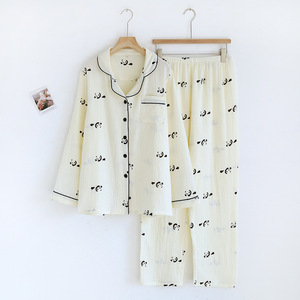 <span class=keywords><strong>Pigiama</strong></span> da donna in cotone e modal, sottile, a maniche lunghe, con stampa <span class=keywords><strong>panda</strong></span>, vestibilità ampia, in bambù - Product Image 2