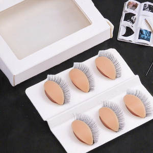 Round <b>Silicone</b> Eyelash Extension Box Durable Lash Training Storage Case Beauty <b>Tool</b> - Product Image 3