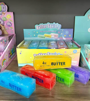 Nouveauté : Jouet Squishy en forme de bâton de beurre mignon, durable, rempli de gel, pour soulager l'anxiété des enfants et les jeux de loisirs