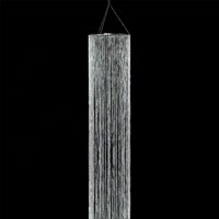 Lustre suspendu en cristal, Faux diamants, colonne ronde, brillante, carrée, décoration de mariage