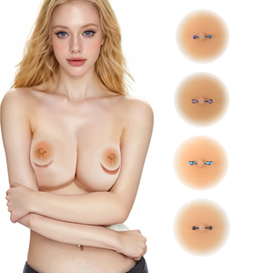 Luxo Reutilizável Silicone Seamless Invisible Breast Pasties Strapless Lavável Mamilo Cobre Cosplay Areola Peito - Product Image 1