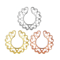 1 pièce Faux piercing de téton rond tendance en acier inoxydable 316L chirurgical, bijou de corps sans perçage