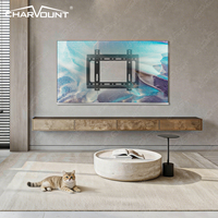 Soporte de Pared para TV Fijo, Soporte de Acero Laminado en Frío para Pantalla LCD/Plasma de 17 a 42 Pulgadas, Perfil Bajo de 22 mm, Fácil Instalación