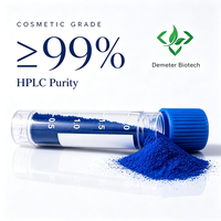 Demeter GHK-Cu Blue Copper Peptide Powder Kelas Kosmetik CAS 89030-95-5 Larut dalam Air 99% untuk Pembuatan Serum & Krim