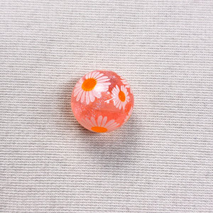 Fine <b>Glitter</b> Printed Round Bead Small Daisy Luminous Straight Hole DIY Phone Strap Pendant Beads <b>Pen</b> Hair Tie Accessories - Product Image 4