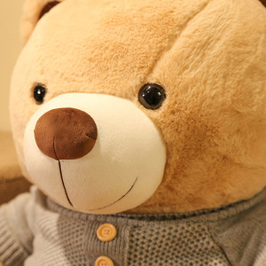 Vente directe d'usine, ours en peluche mignon et pas cher, grande taille, jouets en peluche ronds et dodus, poupées en peluche pour enfants, jouets compagnons en pull - Product Image 5