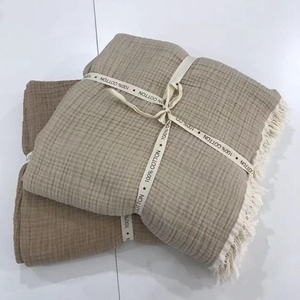 <span class=keywords><strong>Couverture</strong></span> en mousseline <span class=keywords><strong>personnalisée</strong></span> bon marché, couleurs contrastées avec des franges, <span class=keywords><strong>couverture</strong></span> en mousseline de luxe pour bébés filles et garçons - Product Image 6