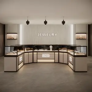 Commercial Luxury Jewelry Shop Furniture Design Glass Jewelry Display Showcase Display Cabinet Display Shlves For Head Shop