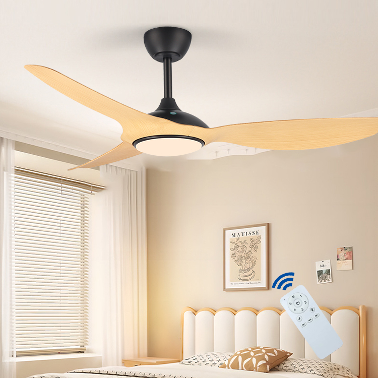 Designer 52-Inch Indoor Ceiling Fan with LED Light Remote Control Iron Body DC Motor Ceiling Fan