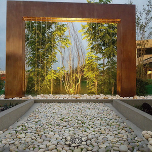 Outdoor Metal Rain <b>Curtain</b> Corten Steel Garden Water Feature - Product Image 6