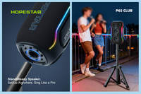 Enceinte Bluetooth portable Hopestar P65 CLUB 220W, enceinte IPX6 avec 2 micros sans fil, lumière RGB, basses puissantes pour les fêtes et le camping