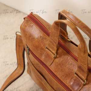 Full Grain Genuine Leather Briefcases Handcrafted Leather <b>Laptop</b> BagS for Men Custom Design Buffalo Leather Bags at Lowest Price - Product Image 3