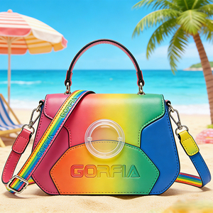 Sac fourre-tout décontracté pour femme en cuir PU à dégradé simple, doux et durable, avec logo personnalisé disponible, sac à main de haute qualité et tendance - Product Image 3
