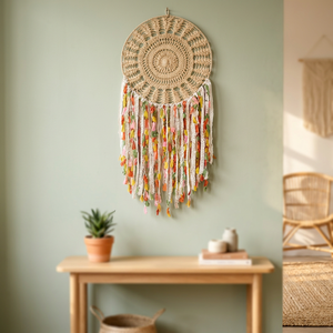 Atrapasueños de Algodón Natural Hecho a Mano, Artesanía Decorativa para Hogar u Oficina, Material Sostenible, Ramadán - Product Image 2